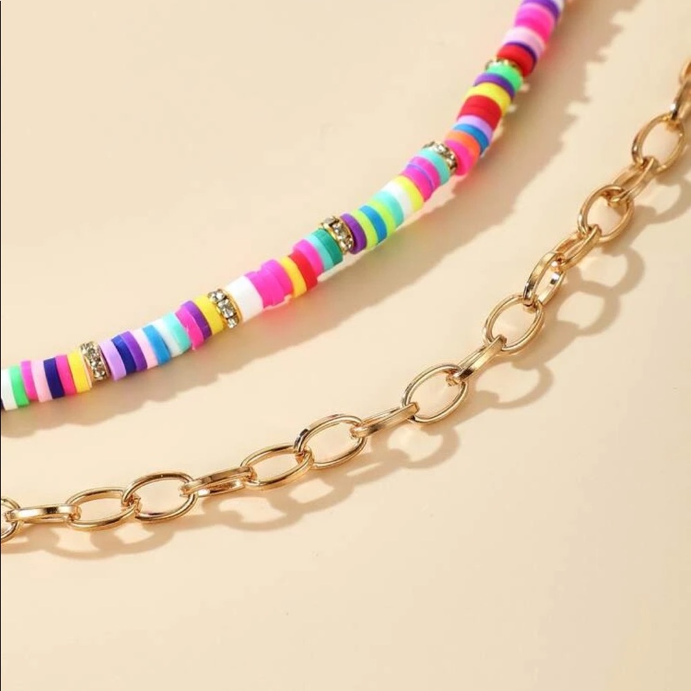 Freya •  2Pc. Bead + Chain Anklet Set - Picture 3 of 5